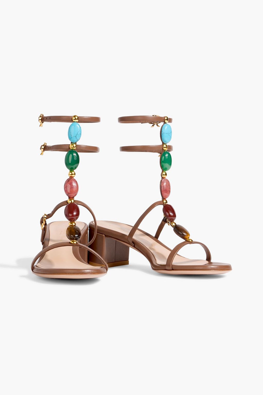 GIANVITO ROSSI Embellished leather sandals