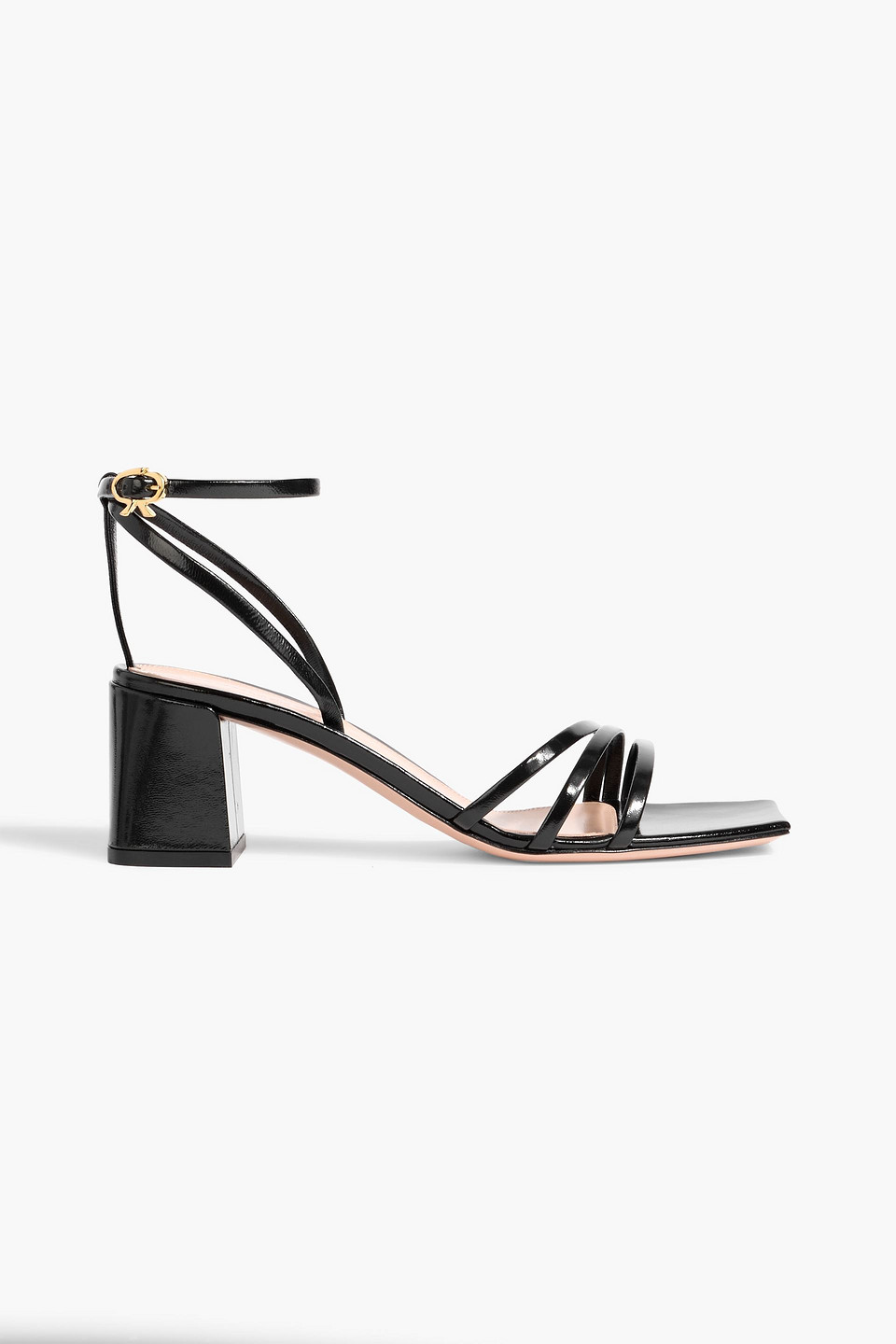Gianvito Rossi Brielle Patent-leather Sandals In Black
