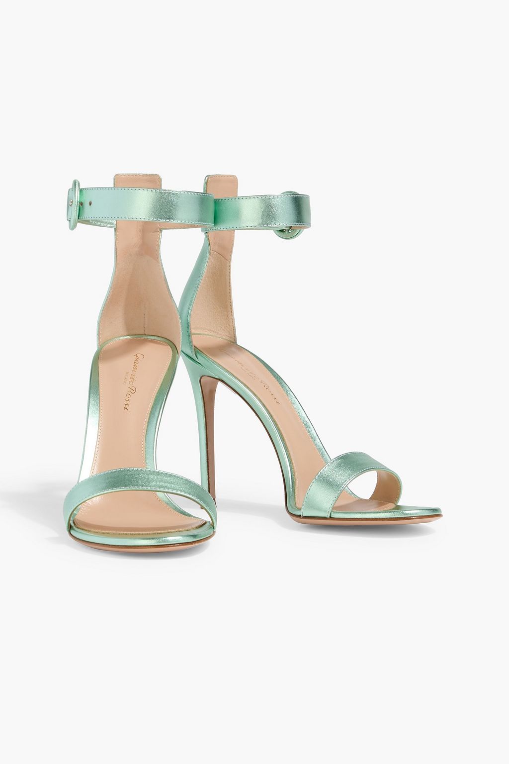 GIANVITO ROSSI Portofino 105 metallic leather sandals