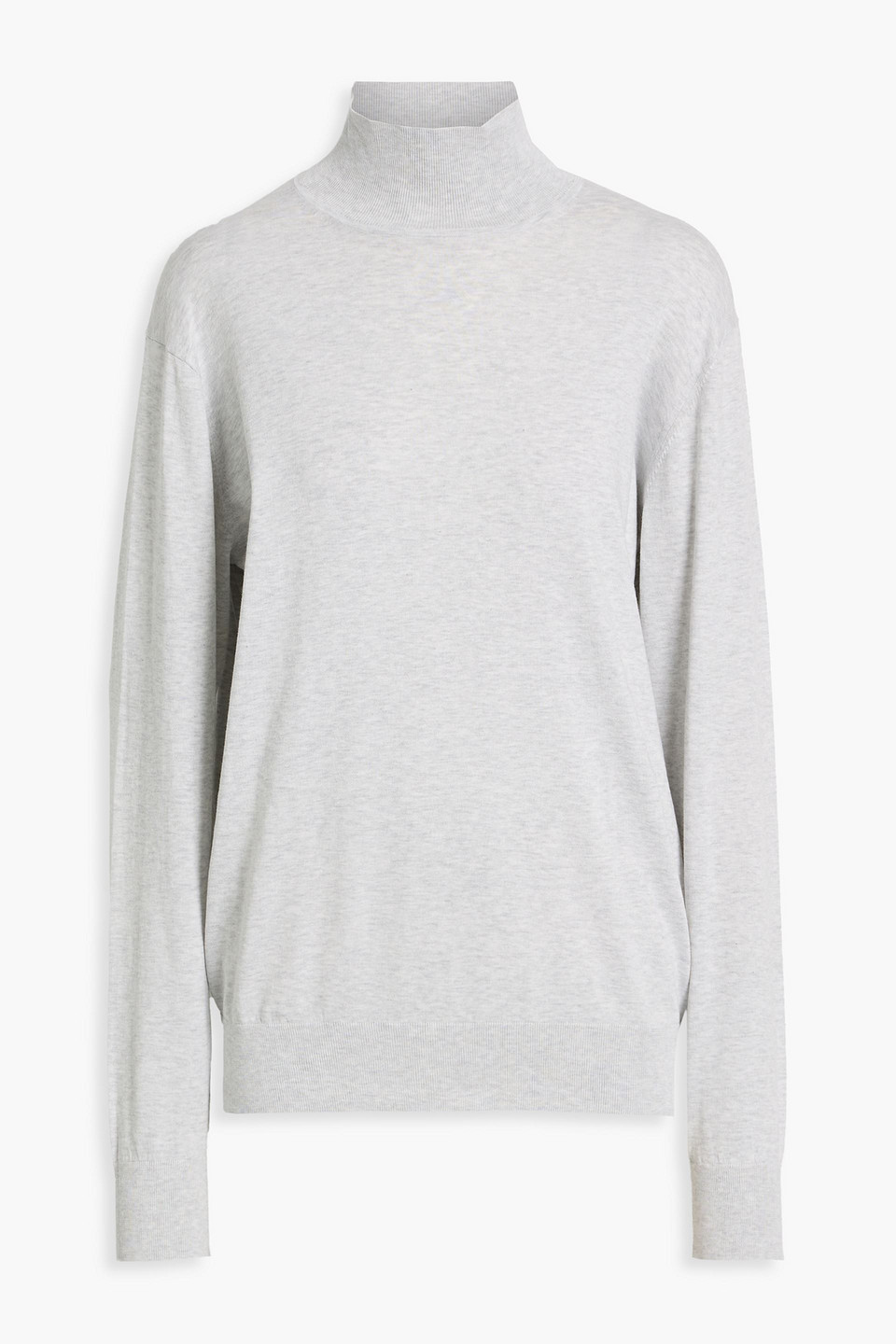 Tibi Rollkragenpullover Aus Baumwolle In Gray