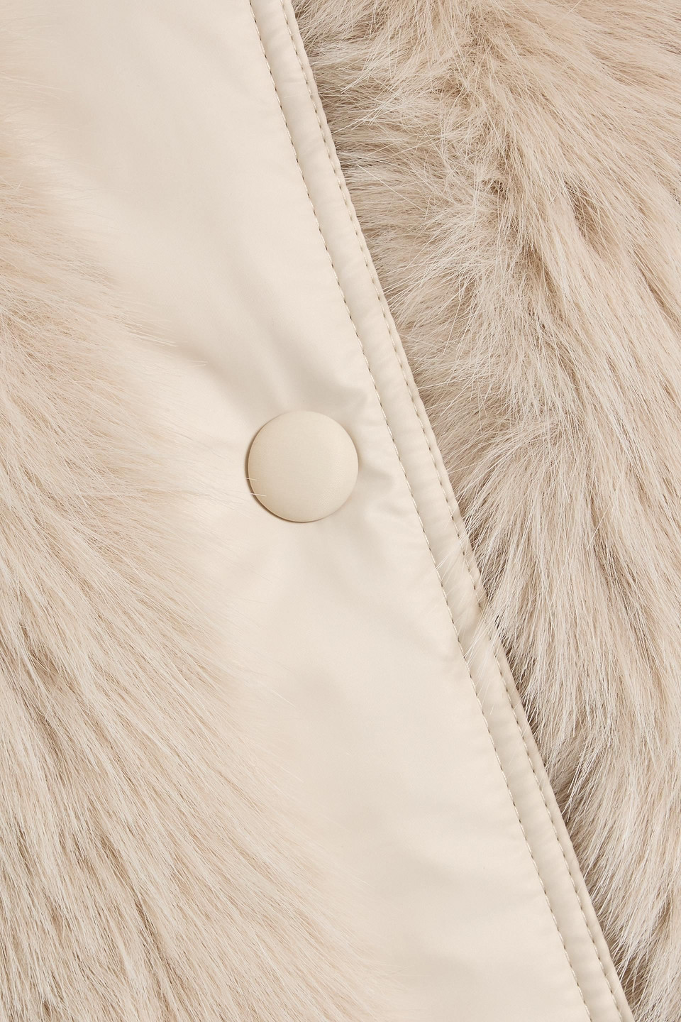 Perfect Moment Shell-trimmed Plush Coat In Pink