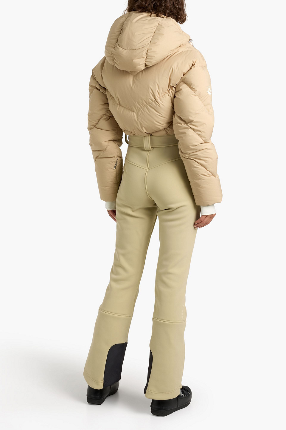 Cordova Ajax Quilted And Stretch-shell Down Ski Suit In Neutral