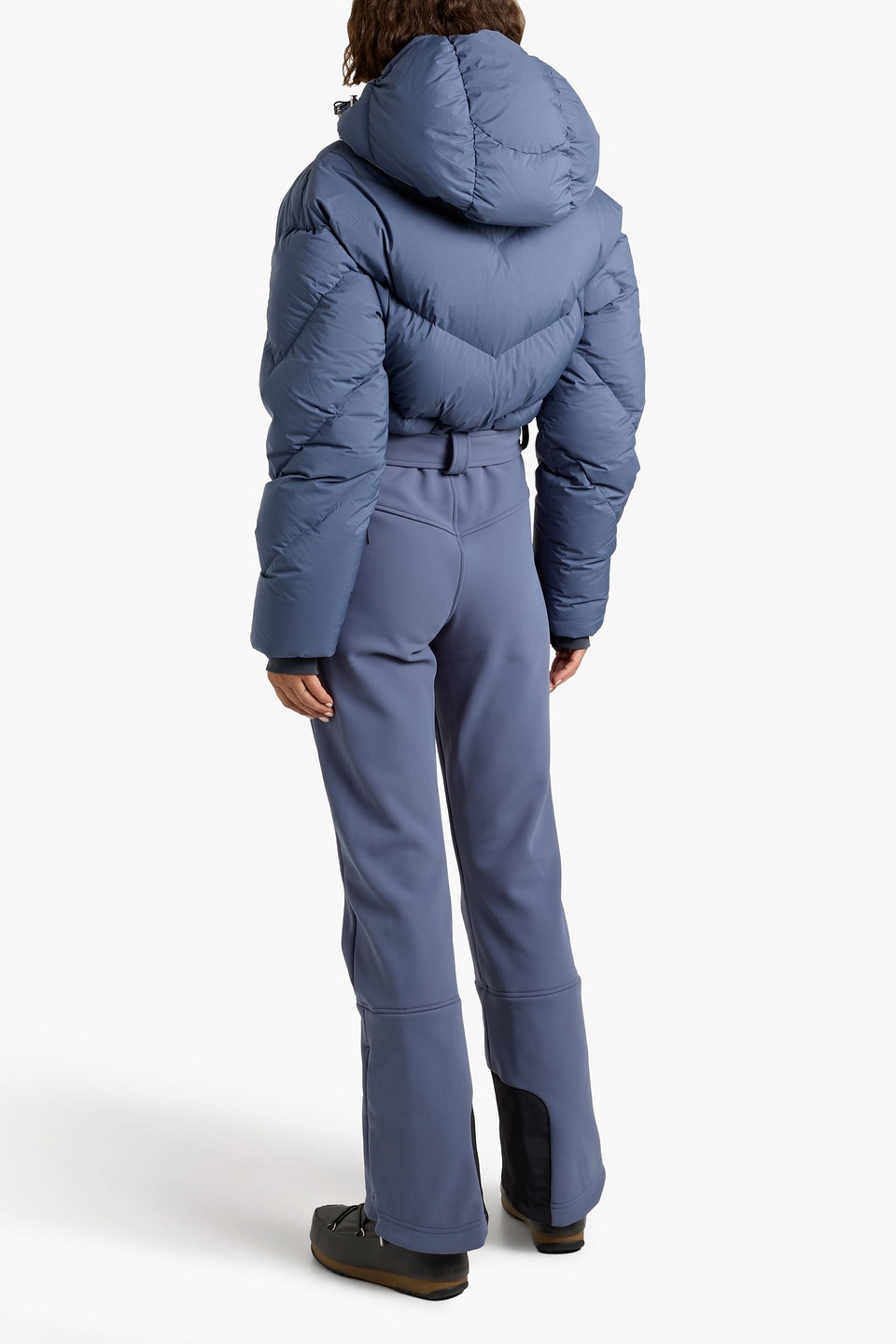 Cordova Ajax Quilted And Stretch-shell Down Ski Suit In Blue