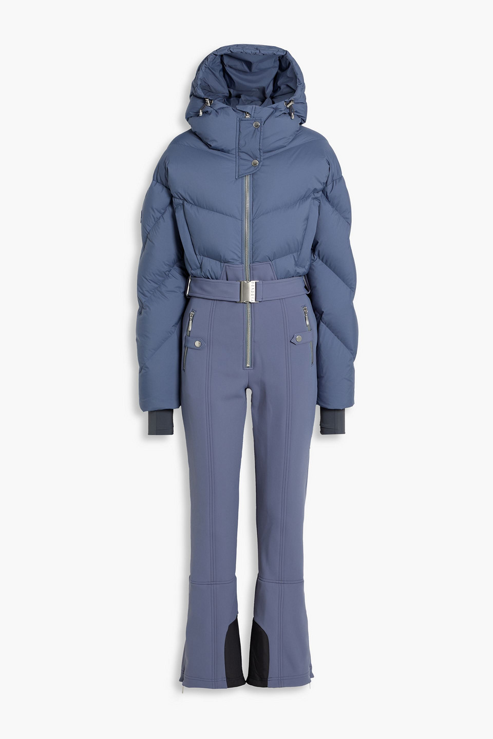 Cordova Ajax Quilted And Stretch-shell Down Ski Suit In Blue