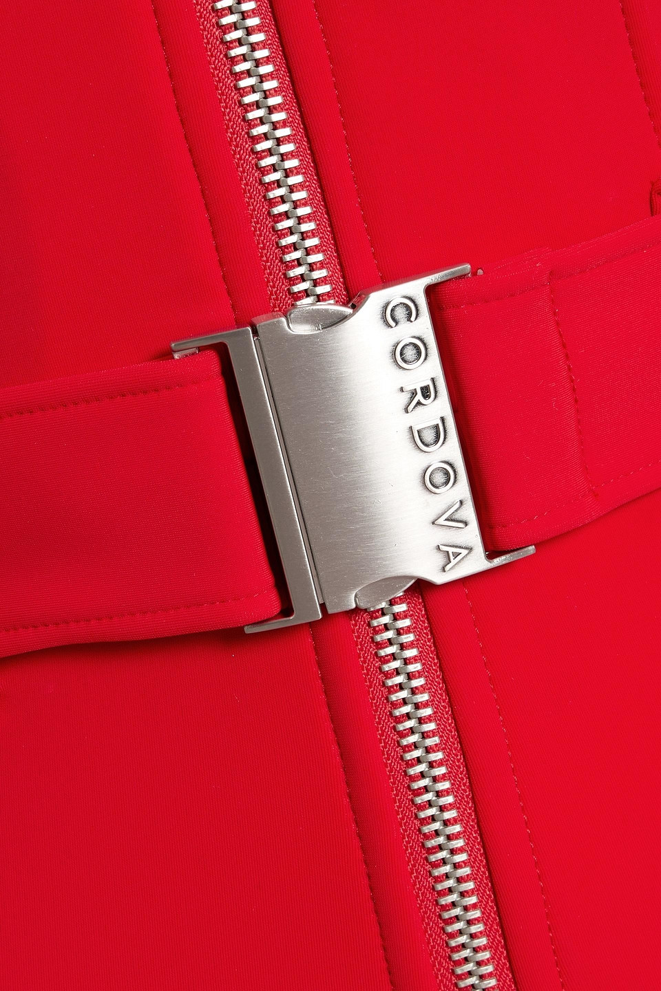 Cordova Belted Stretch-shell Ski Suit In Red