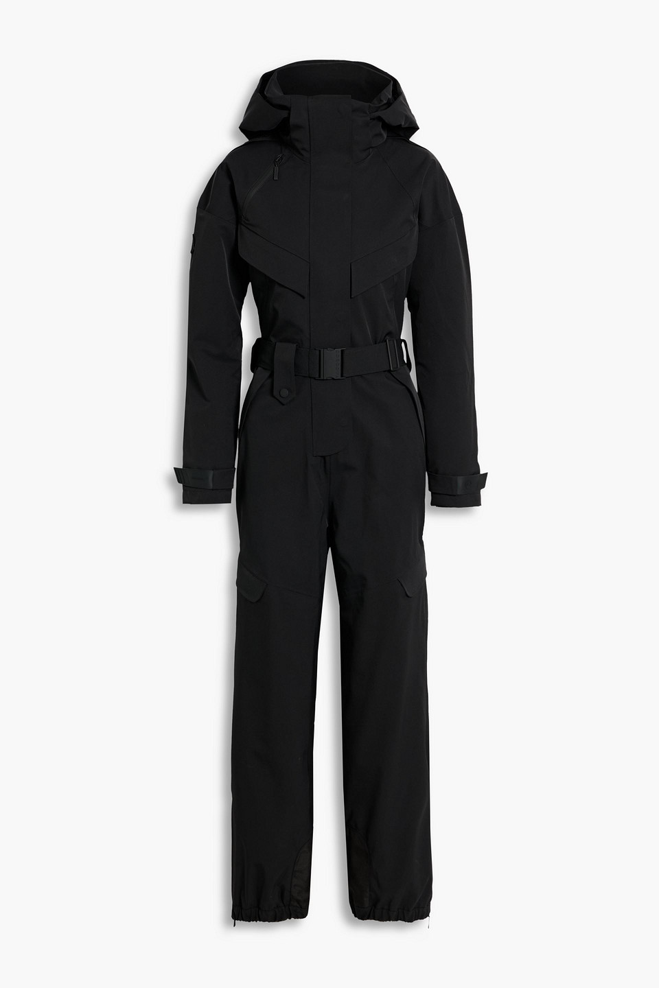 Cordova 3l Down Sommet Quilted Hooded Down Ski Suit In Black