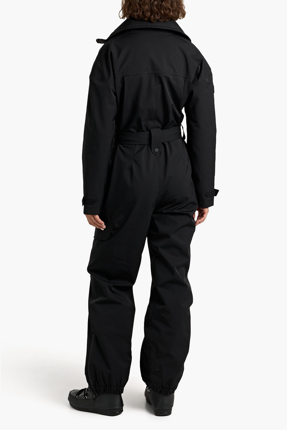 Cordova 3l Down Sommet Quilted Hooded Down Ski Suit In Black