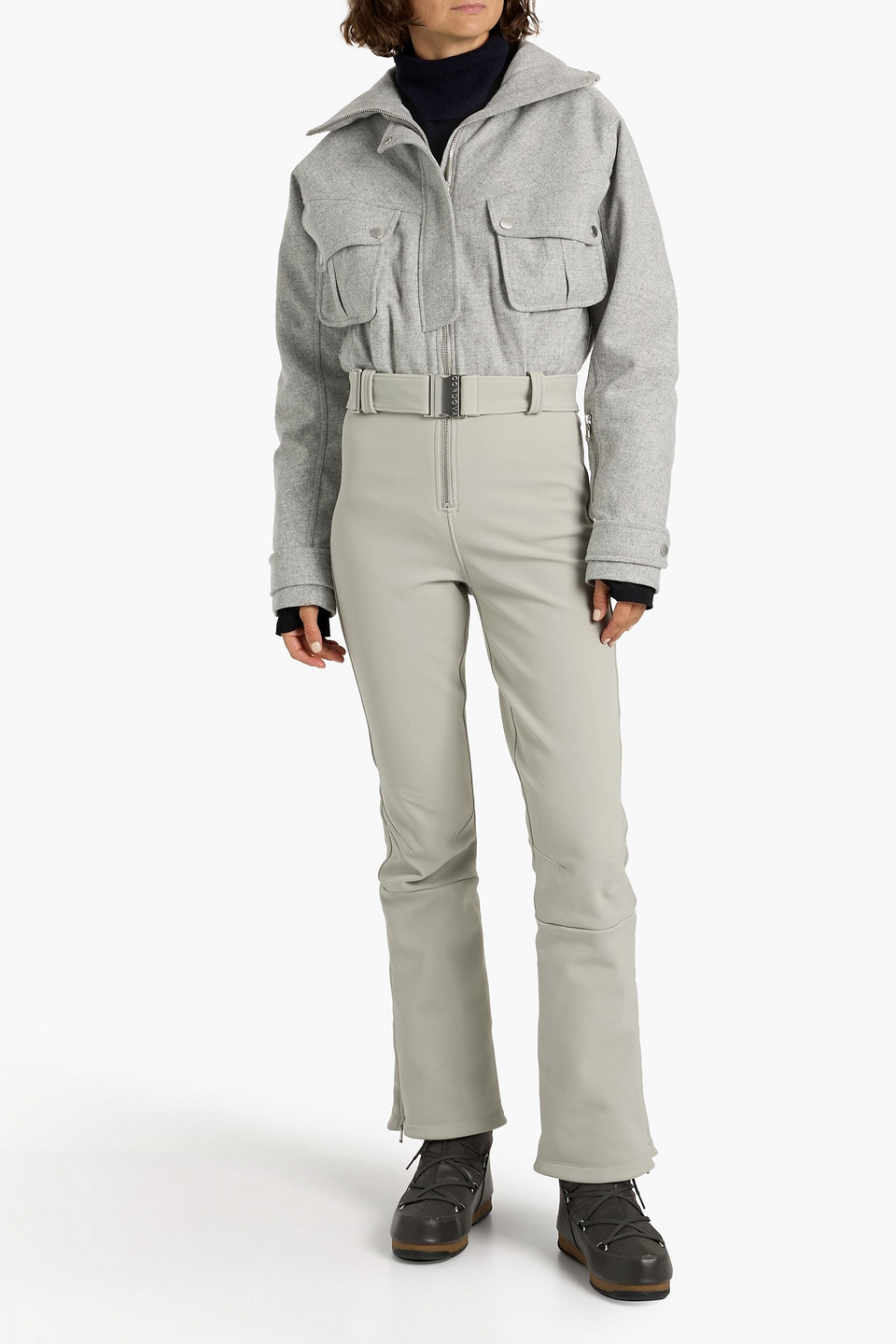 Cordova Telluride Wool-blend And Stretch-shell Ski Suit In Gray