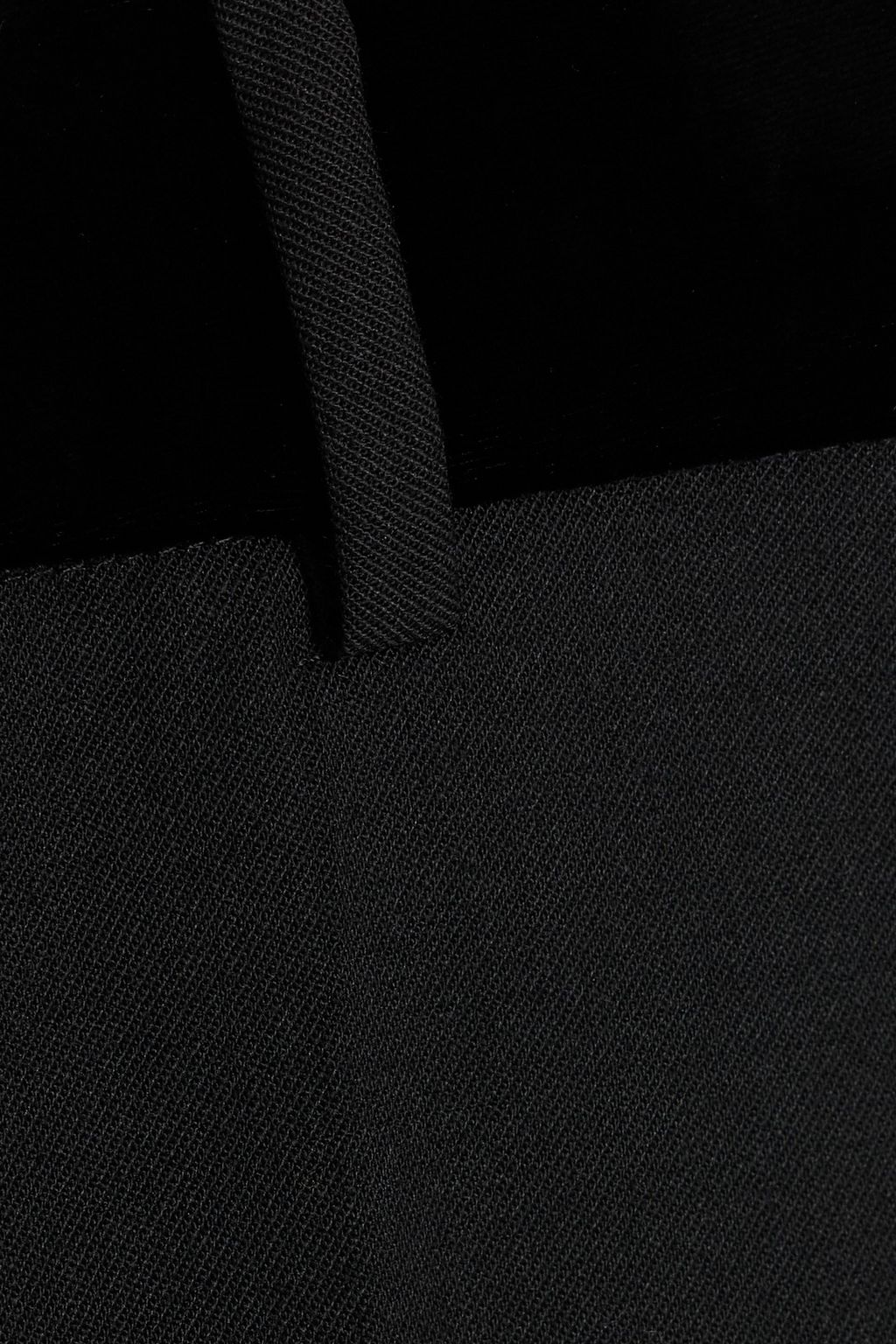 SANDRO Velvet-trimmed twill straight-leg pants