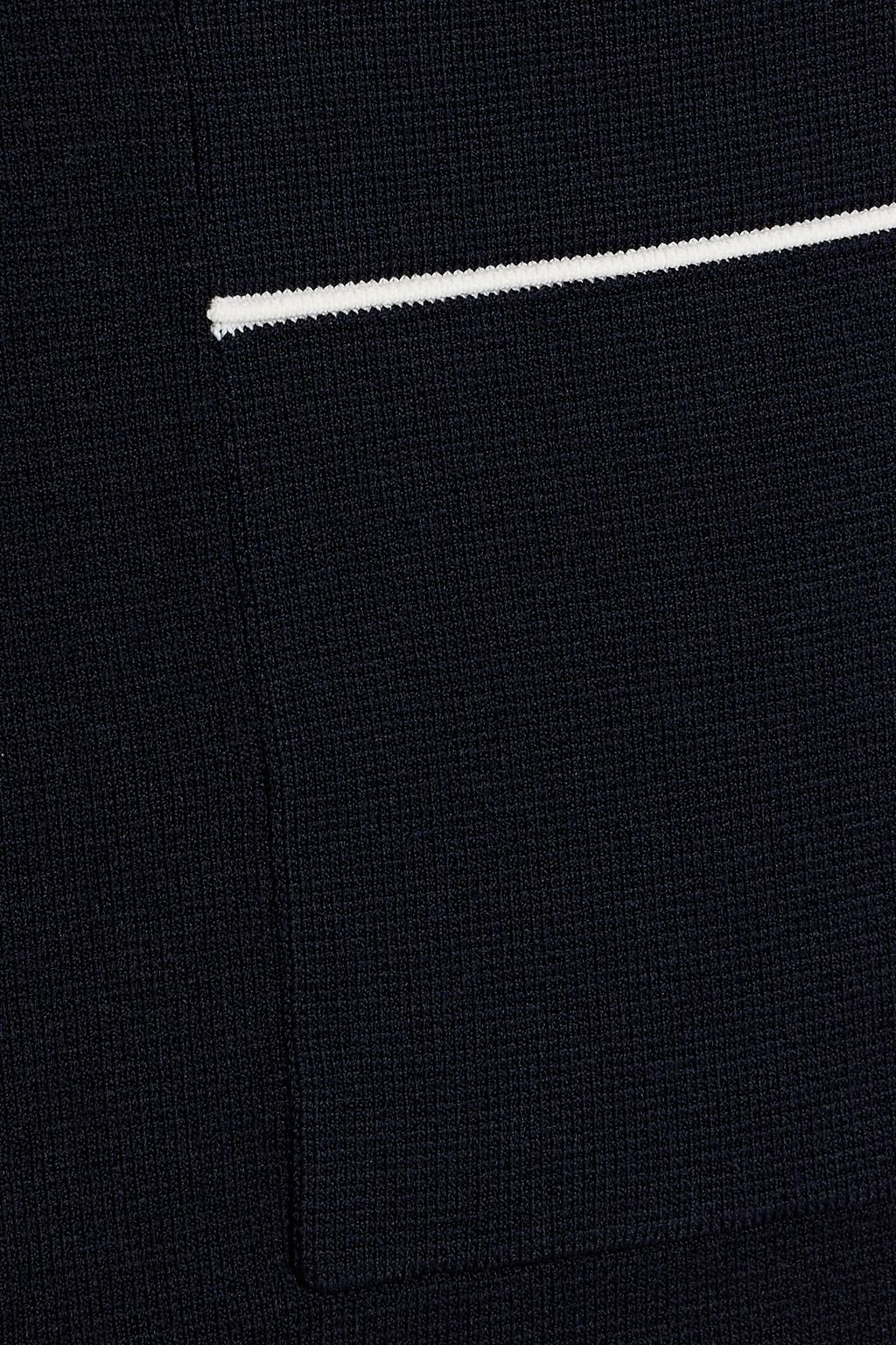 SANDRO Cropped stretch-knit polo shirt
