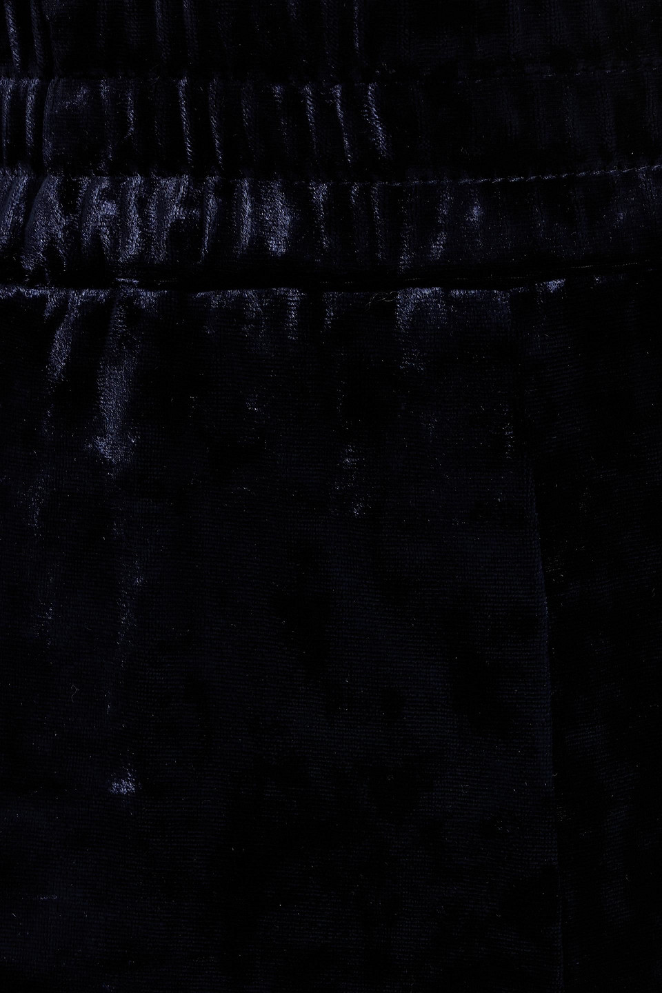 Tibi Stretch-velvet Wide-leg Pants In Black