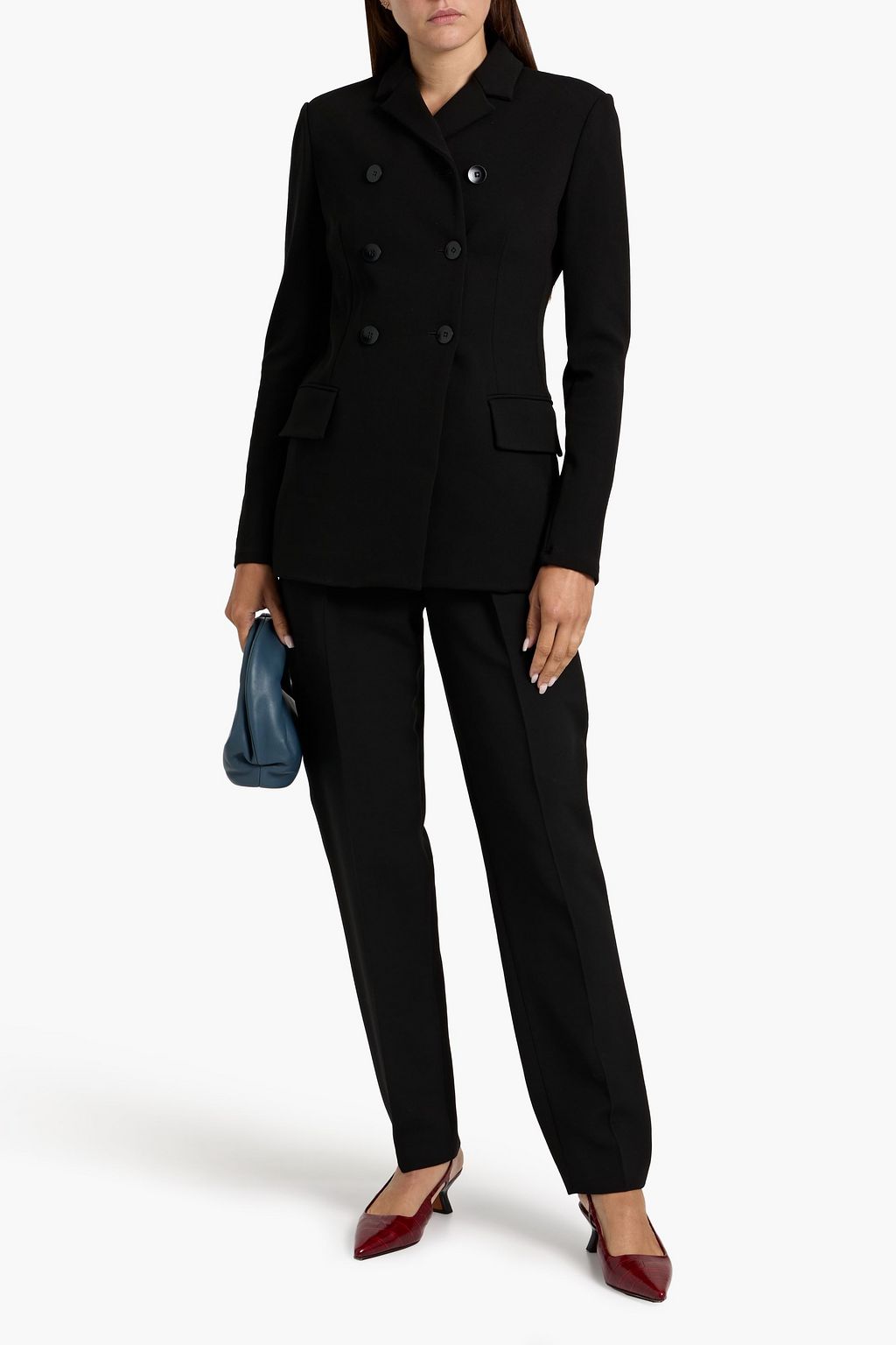 TIBI Wren double-breasted crepe blazer
