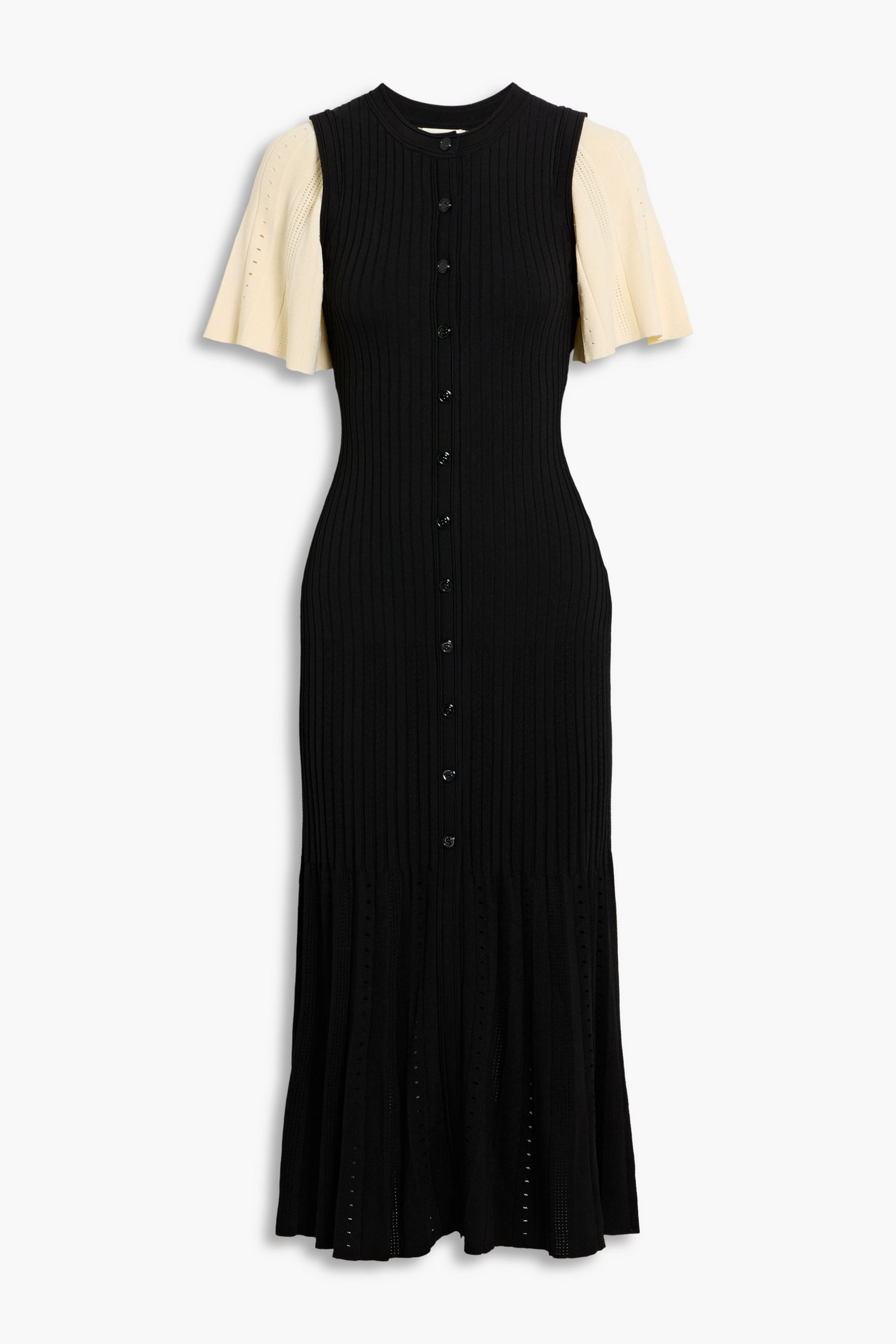 sandro pointelle knit dress Pointelle knit mini dress