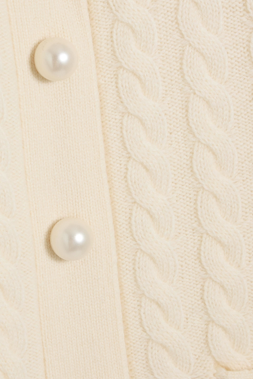 Sandro Cropped Cable-knit Wool And Cashmere-blend Cardigan In Neutral