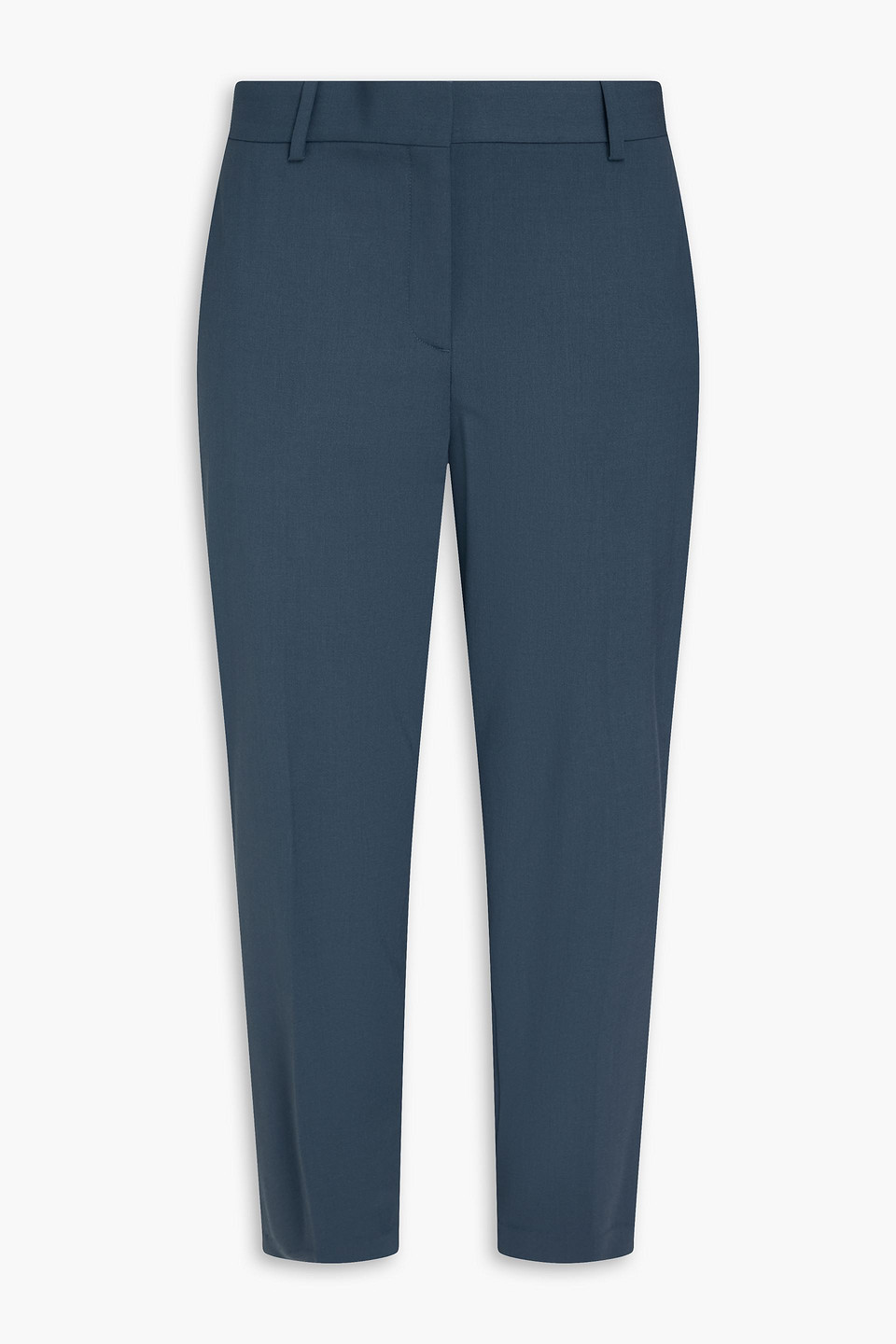 Theory Treeca 2 Cropped Wool-blend Slim-leg Trousers In Blue