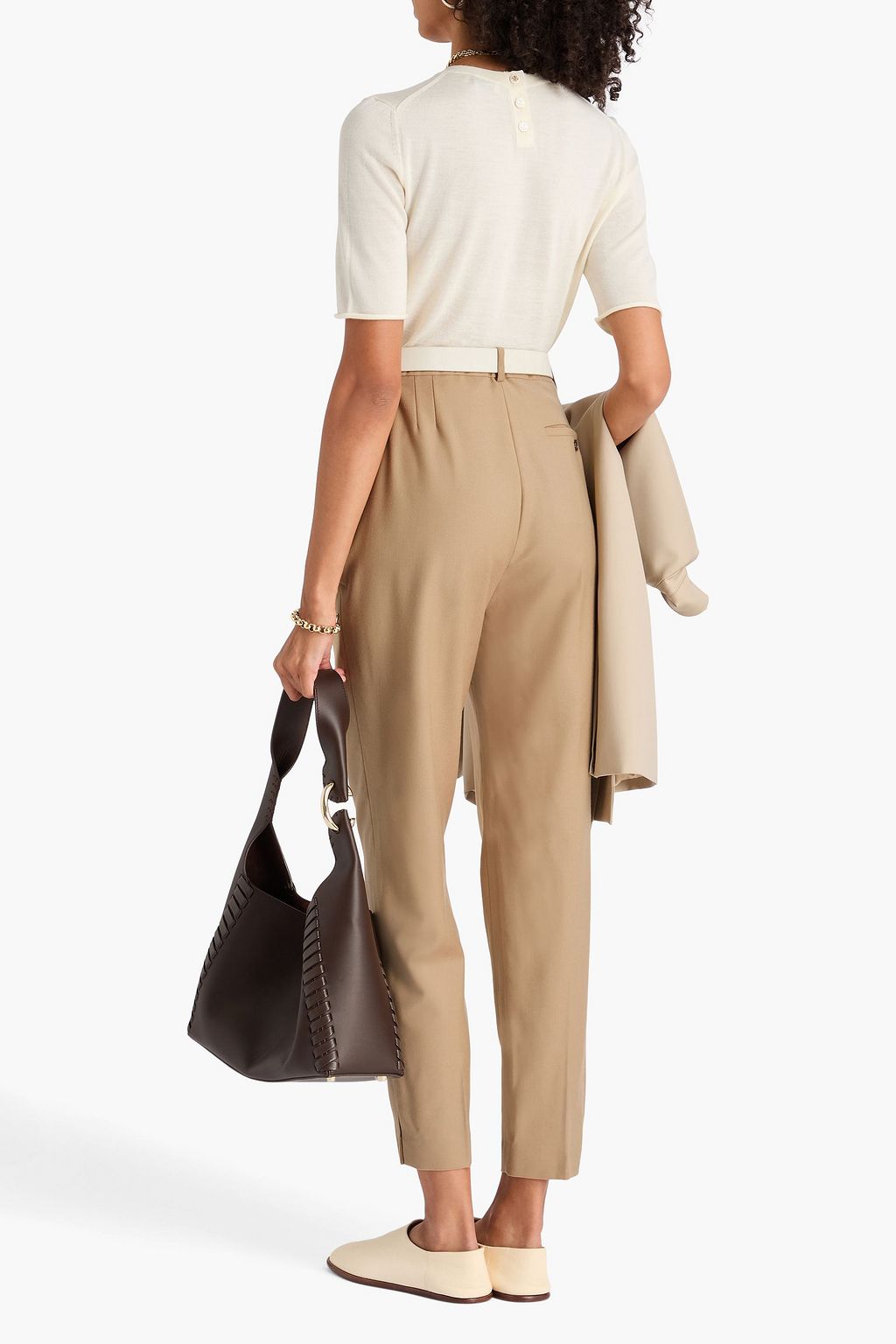 THEORY Wool-flannel tapered pants