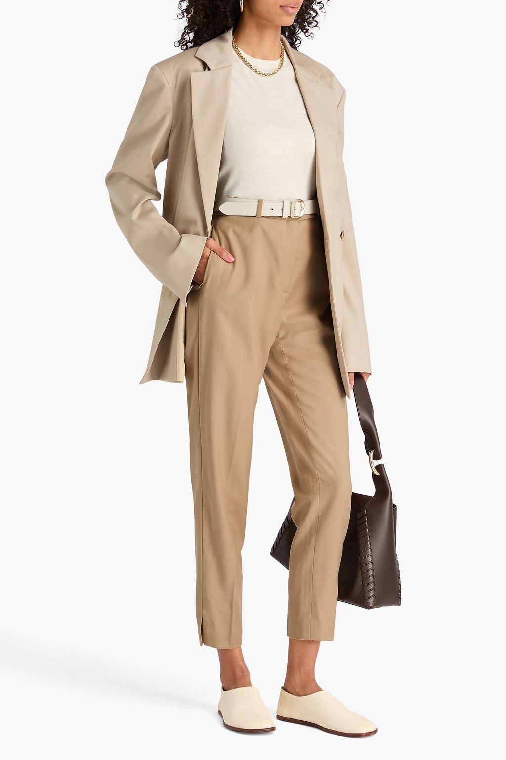 THEORY Wool-flannel tapered pants