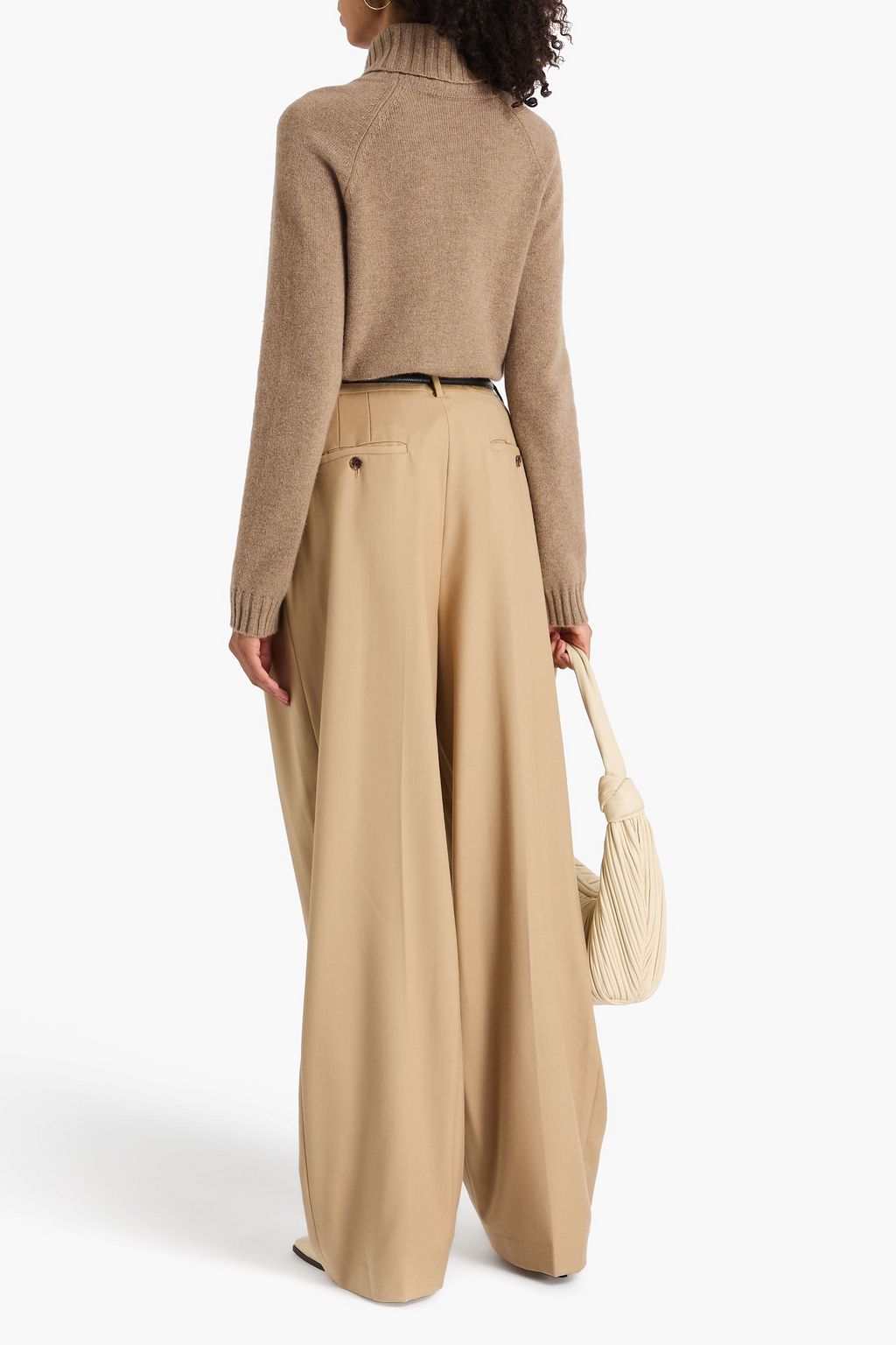 THEORY Wool-flannel wide-leg pants