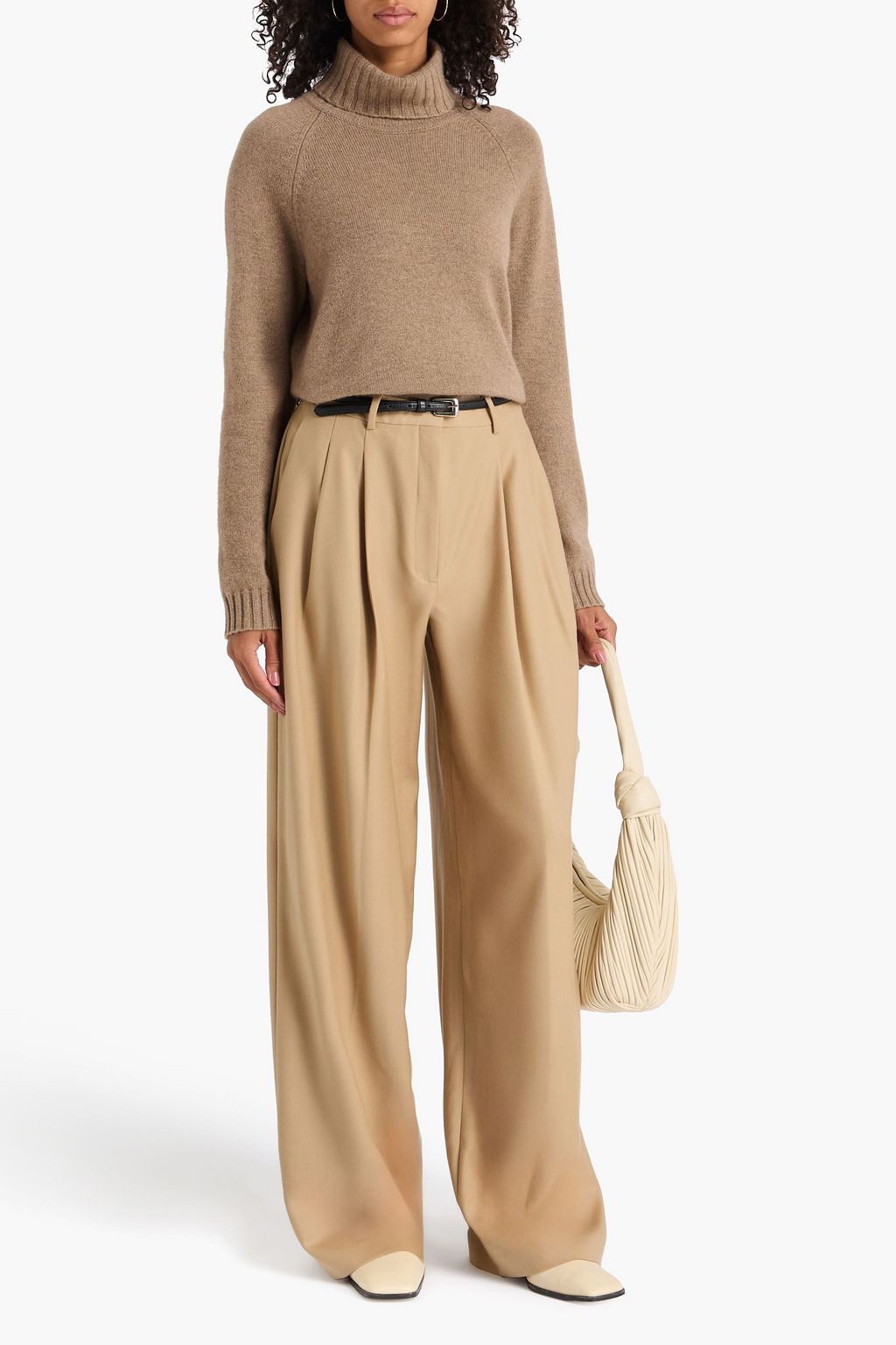 THEORY Wool-flannel wide-leg pants
