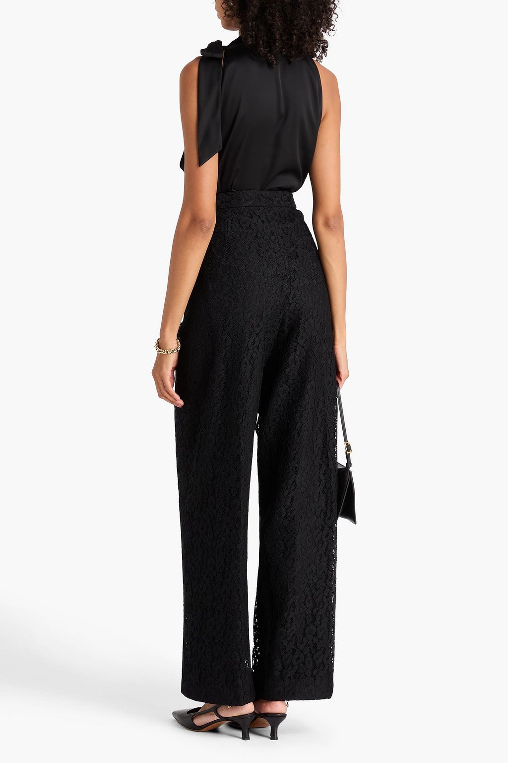 THEORY Pussy-bow crepe de chine top