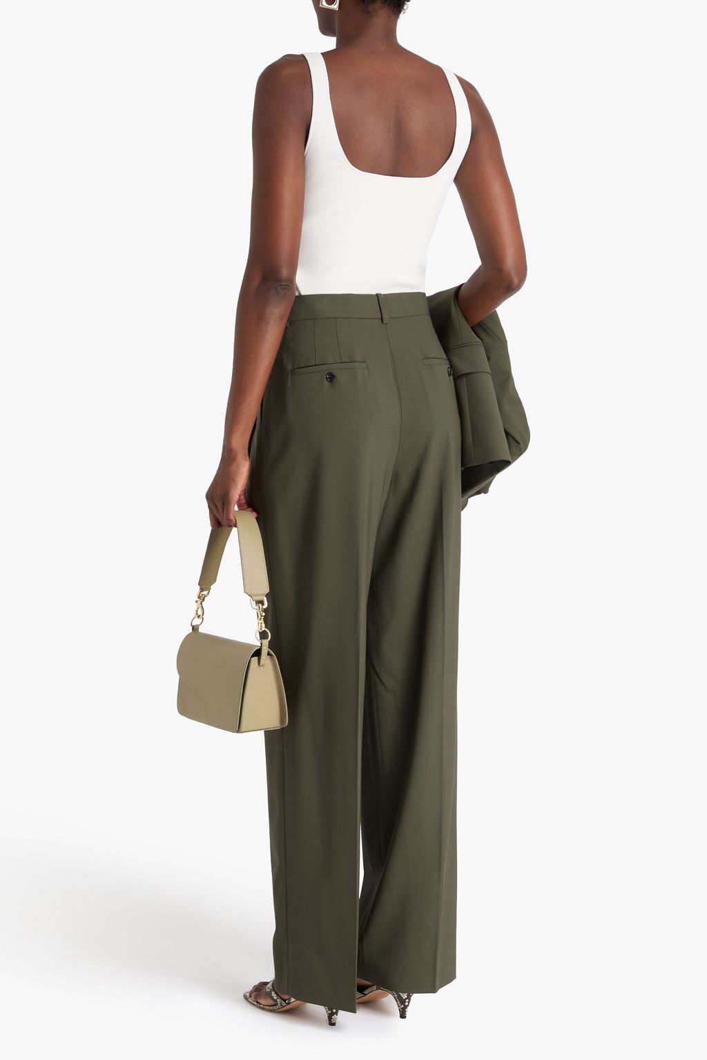 THEORY Wool-blend straight-leg pants