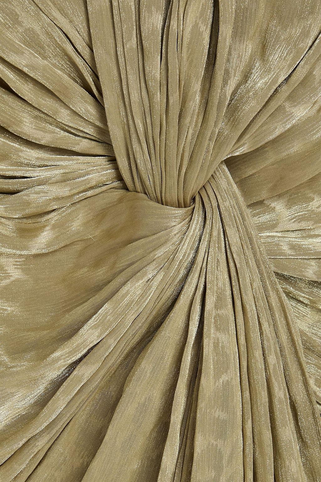 COSTARELLOS Twisted metallic leopard-print georgette maxi dress