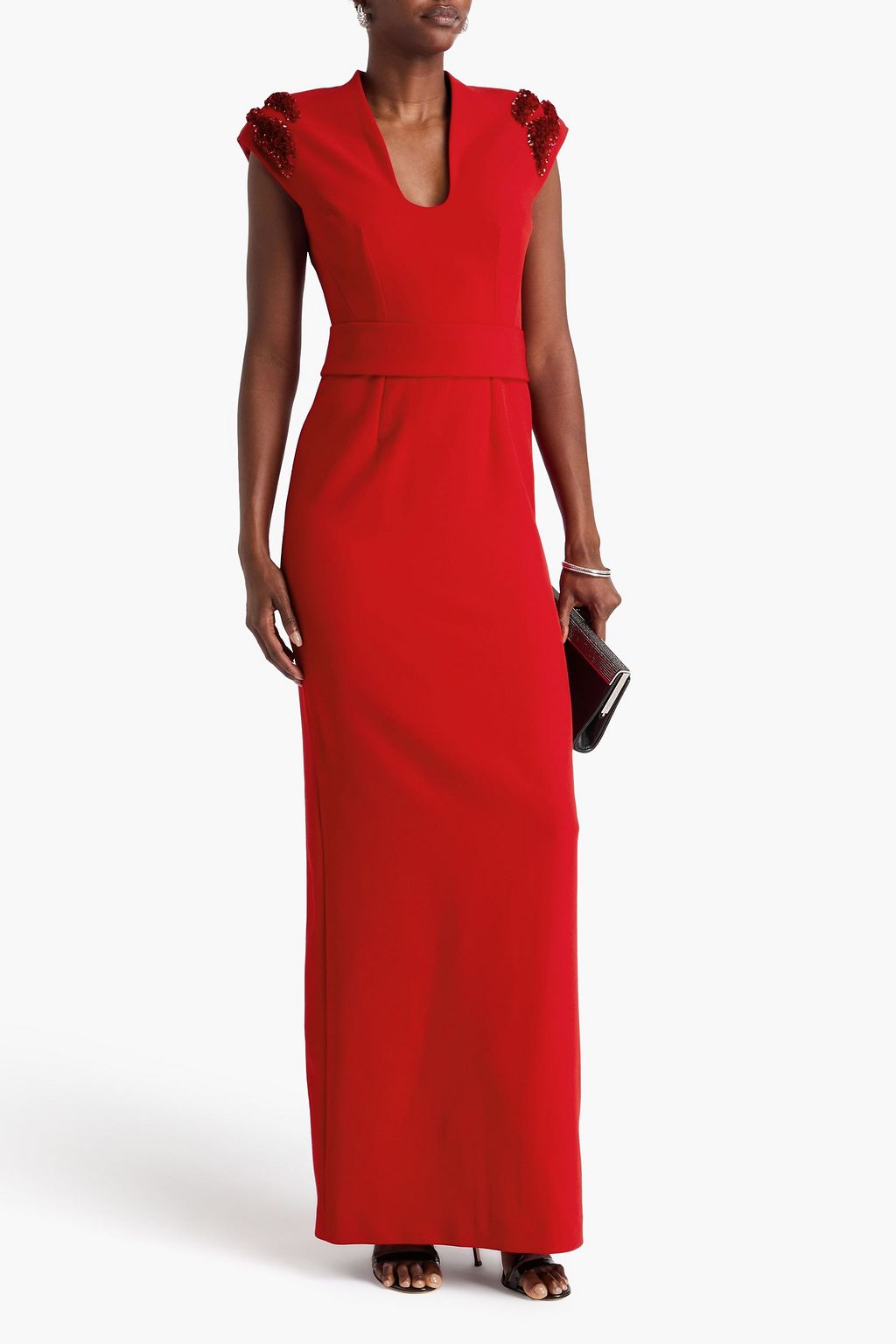 SAFIYAA Dana embellished crepe gown