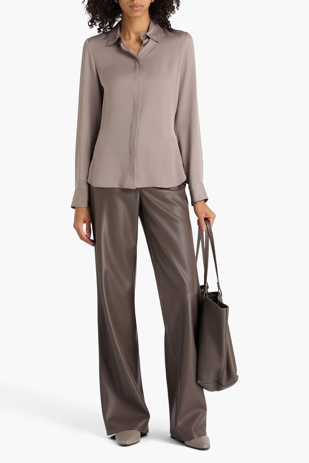 THEORY Silk crepe de chine shirt