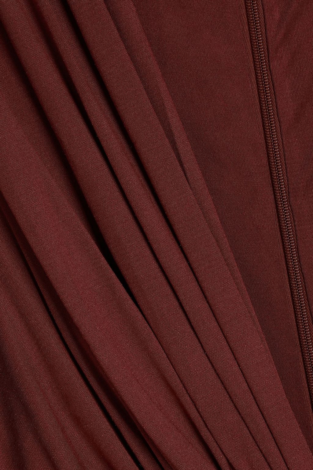 COSTARELLOS Ruched stretch-jersey gown