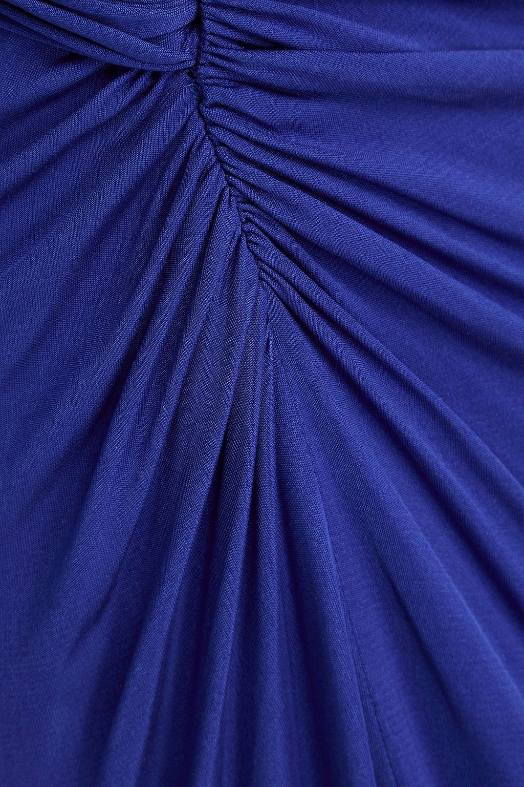 COSTARELLOS Ruched stretch-jersey gown