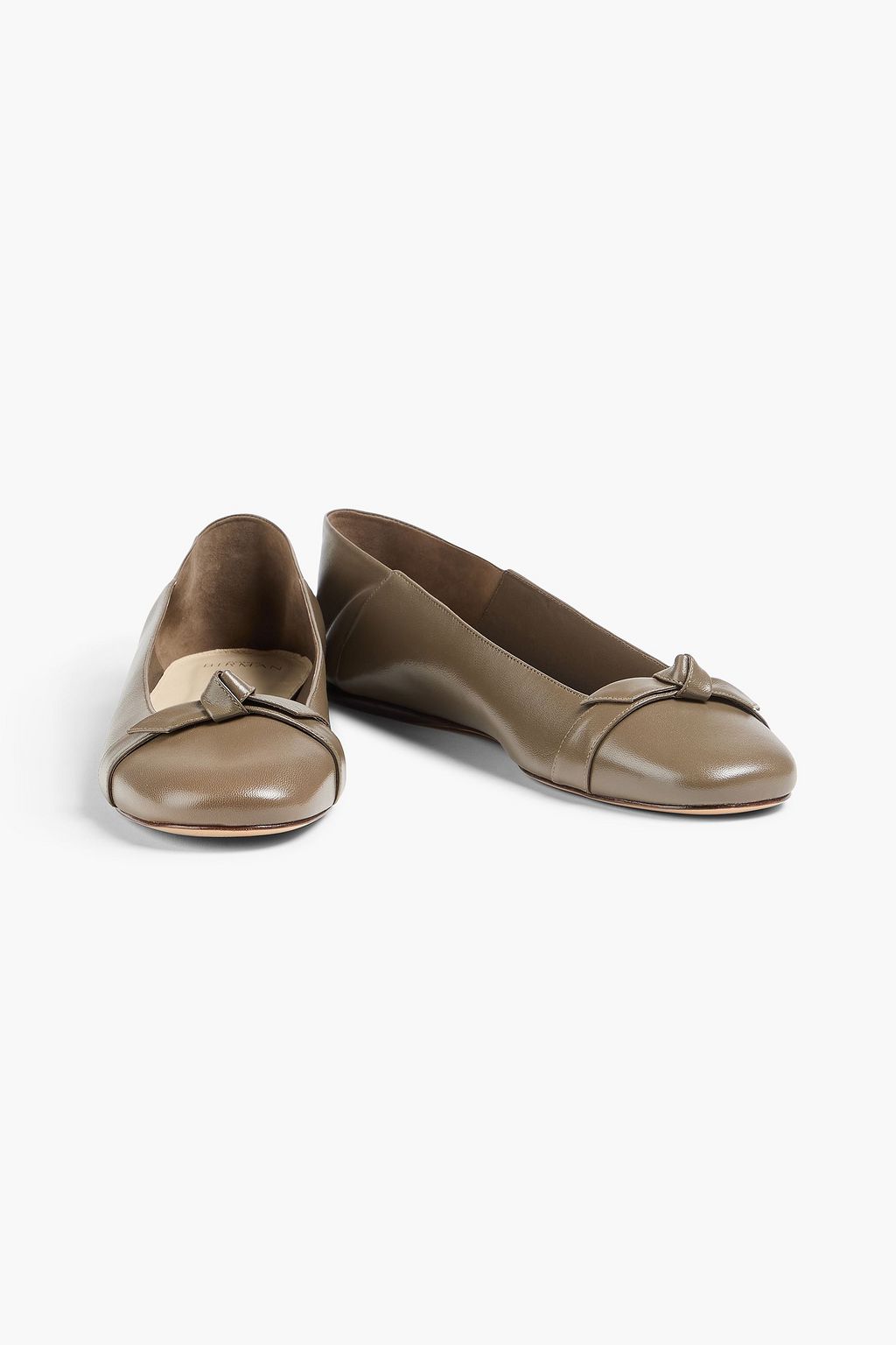 ALEXANDRE BIRMAN Clarita leather collapsible-heel ballet flats