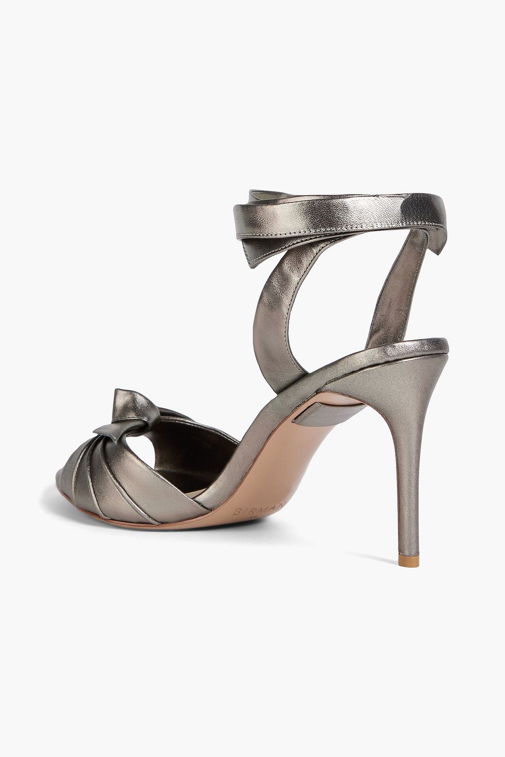 ALEXANDRE BIRMAN New Clarita bow-detailed metallic leather sandals