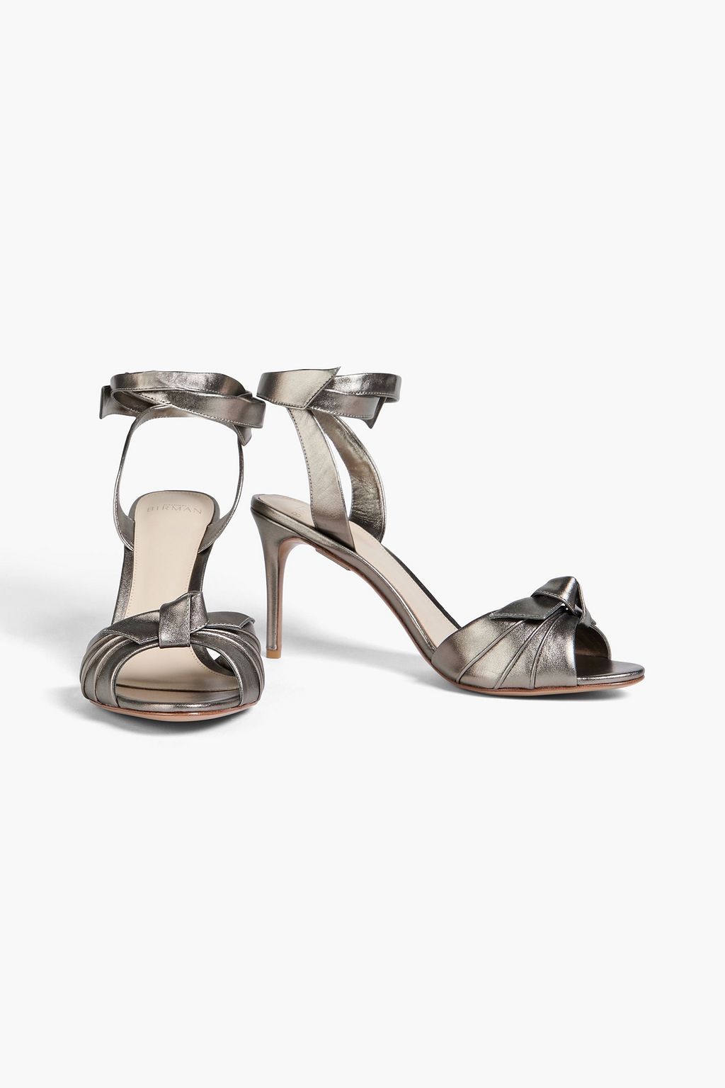 ALEXANDRE BIRMAN New Clarita bow-detailed metallic leather sandals