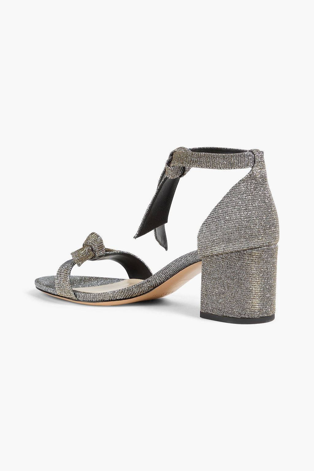 ALEXANDRE BIRMAN Clarita bow-detailed lamé sandals