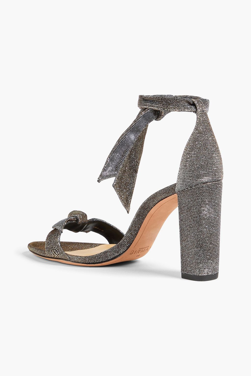 ALEXANDRE BIRMAN Clarita bow-detailed lamé sandals