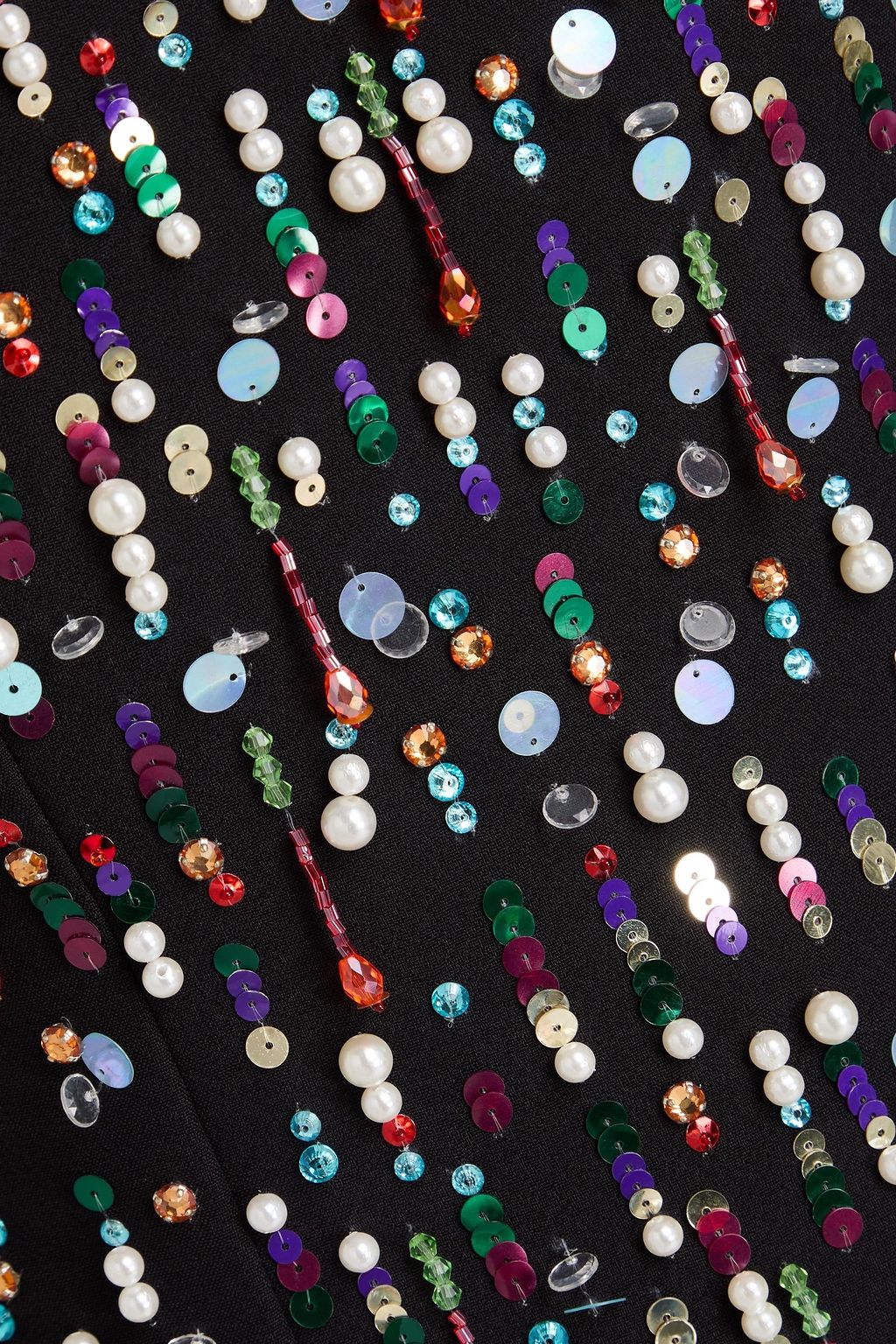 SAFIYAA Sofie strapless embellished crepe gown