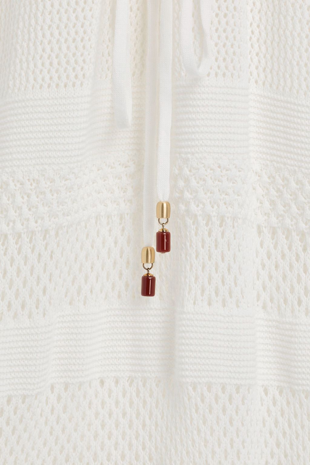 ZIMMERMANN 크로셰 니트 코튼 미디 드레스