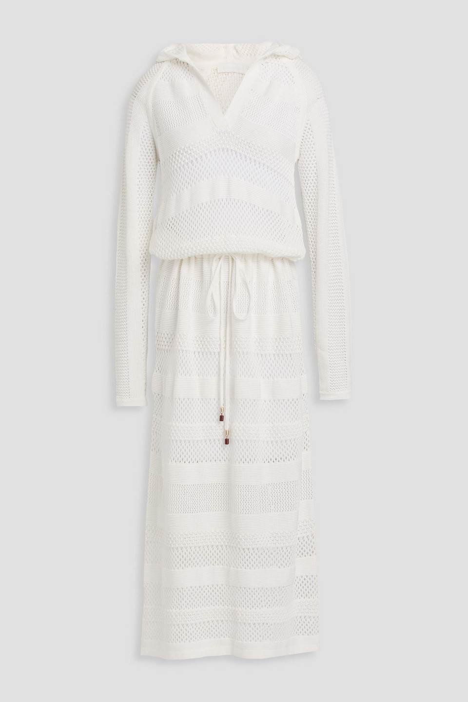 Zimmermann Crochet-knit Cotton Midi Dress In White