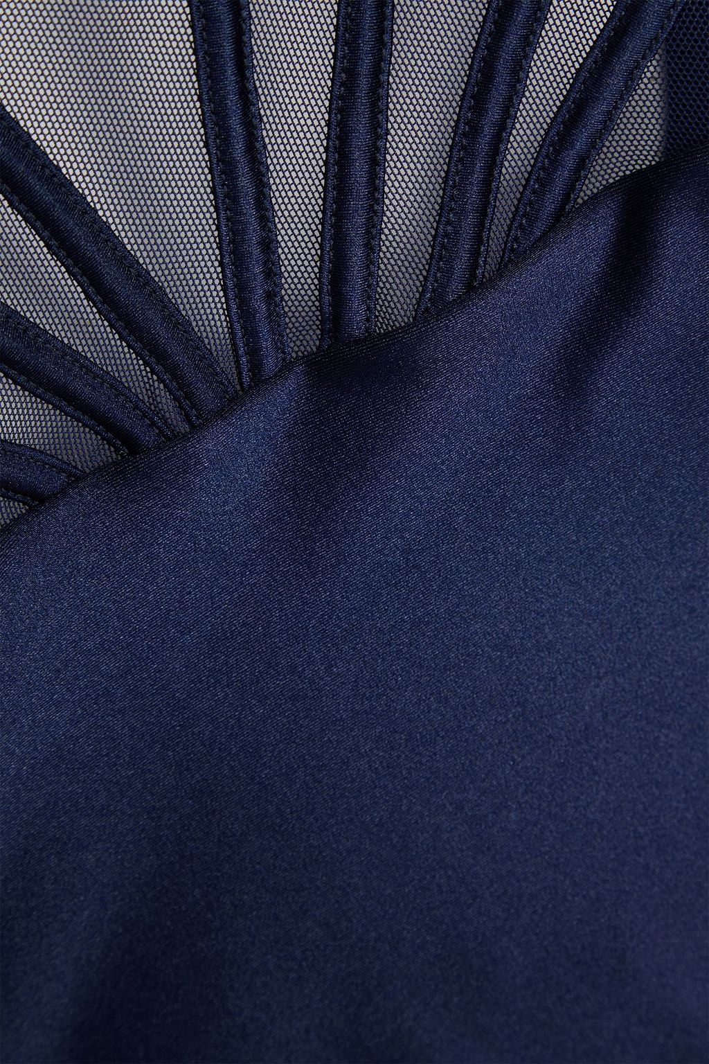 ZIMMERMANN لباس سباحة بتصميم باندو مُدعّم بأسلاك سفلية بقِطع محاكة بجانب بعضها البعض من الشبك