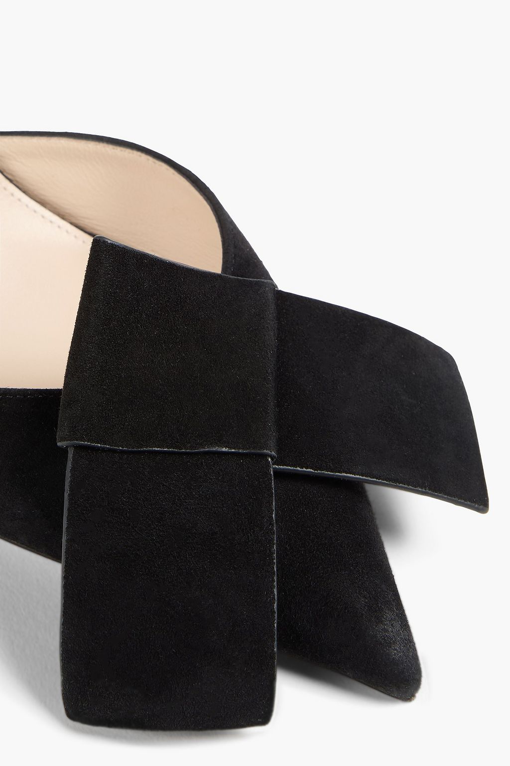 ALEXANDRE BIRMAN Bonny 85 bow-detailed suede slingback pumps