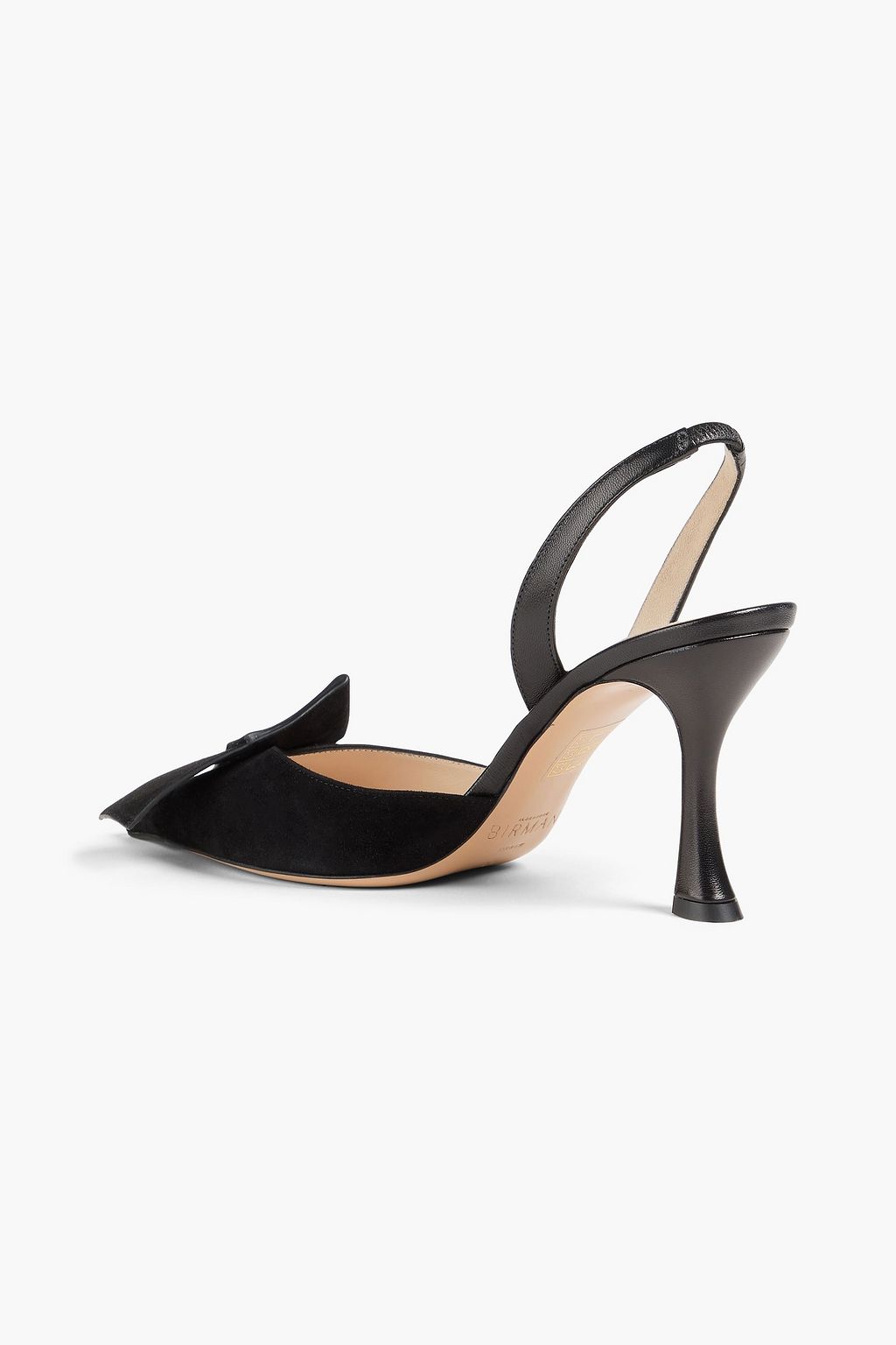 ALEXANDRE BIRMAN Bonny 85 bow-detailed suede slingback pumps