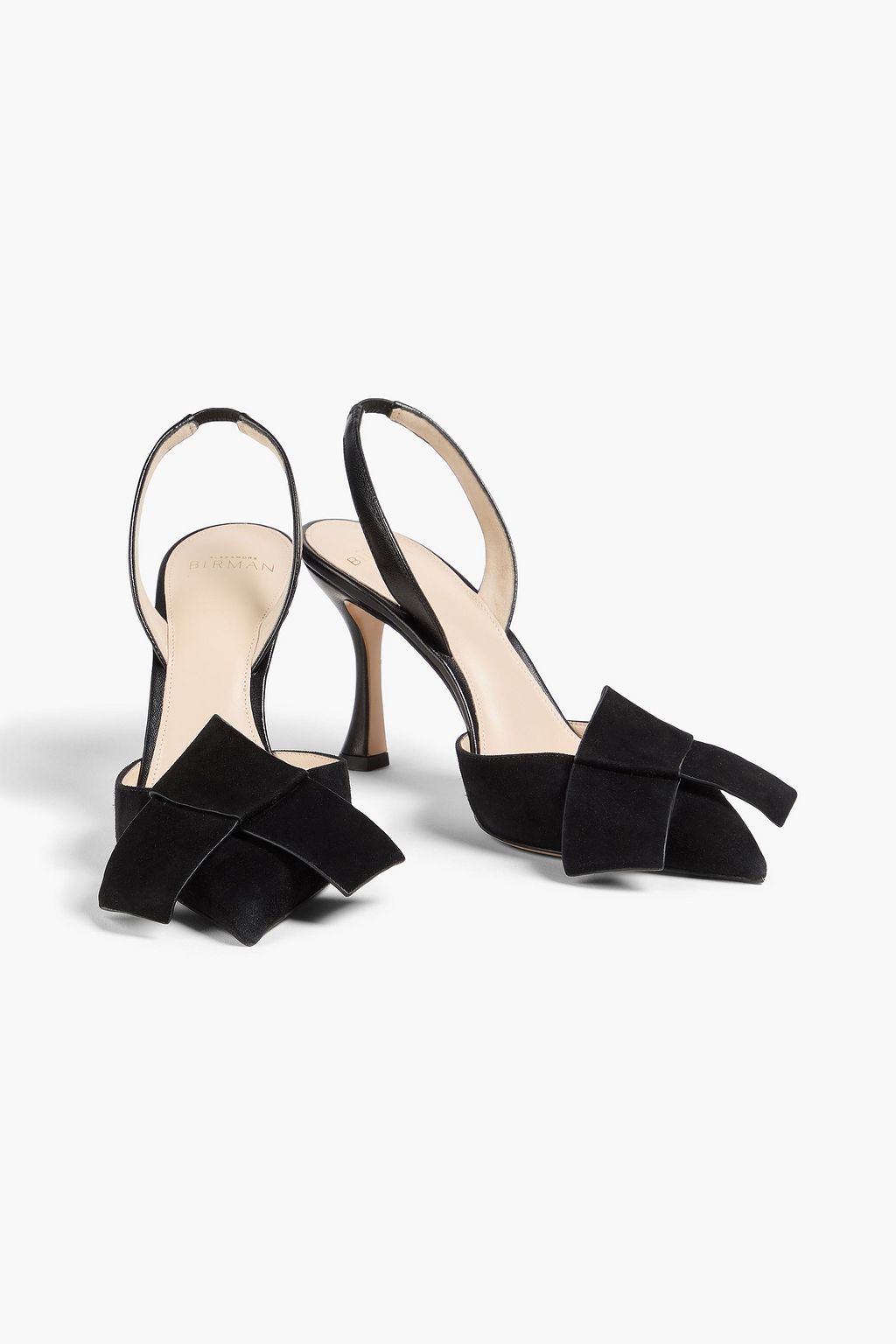 ALEXANDRE BIRMAN Bonny 85 bow-detailed suede slingback pumps