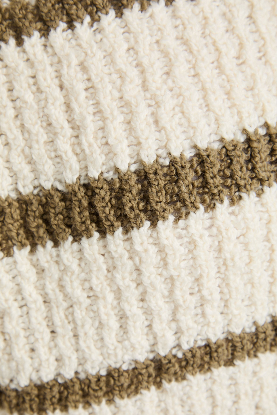 Vince Striped Cotton-blend Sweater In White