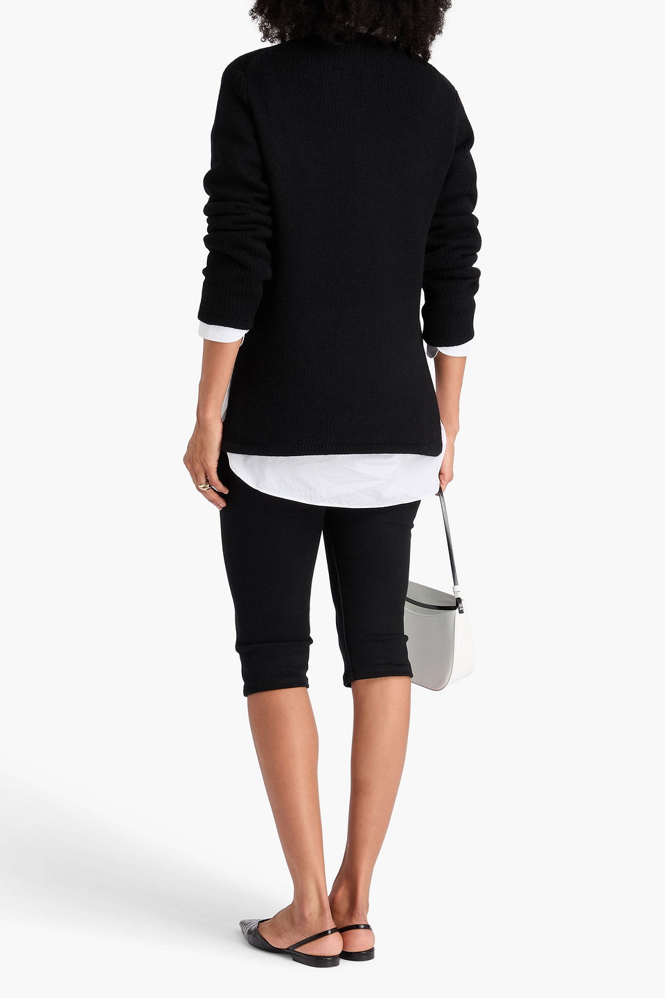 Vince Wool And Cashmere-blend Sweater In Black