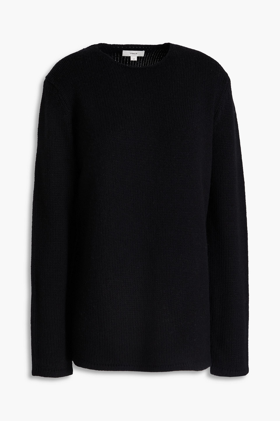 Vince Wool And Cashmere-blend Sweater In Black