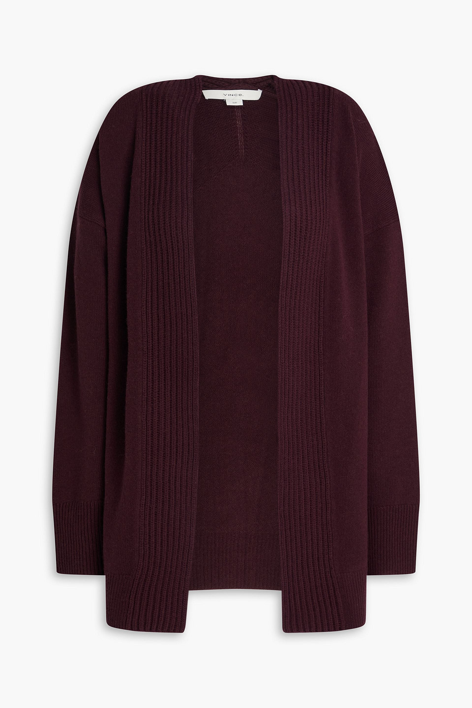Vince Wool And Cashmere-blend Cardigan In Brown