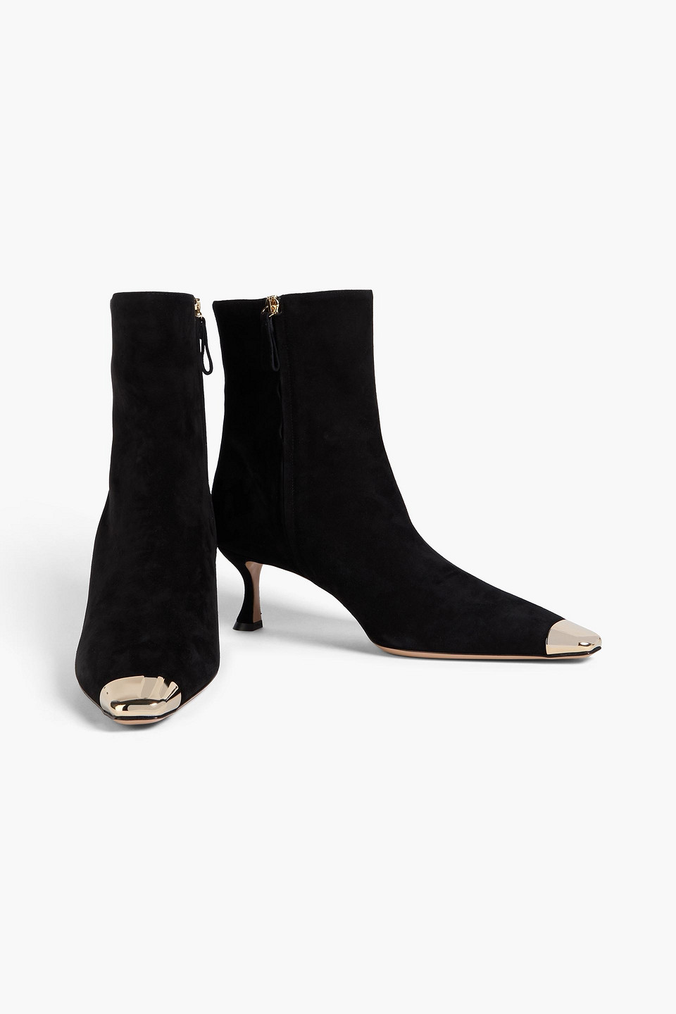 Alexandre Birman Olivia 60 Embellished Suede Ankle Boots In Black