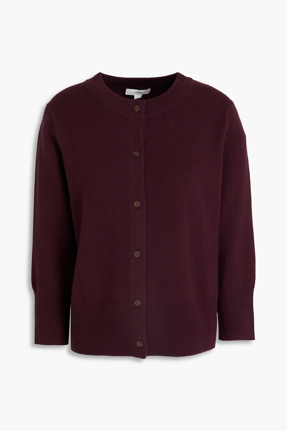 Vince Cardigan Aus Einer Wollmischung In Burgundy