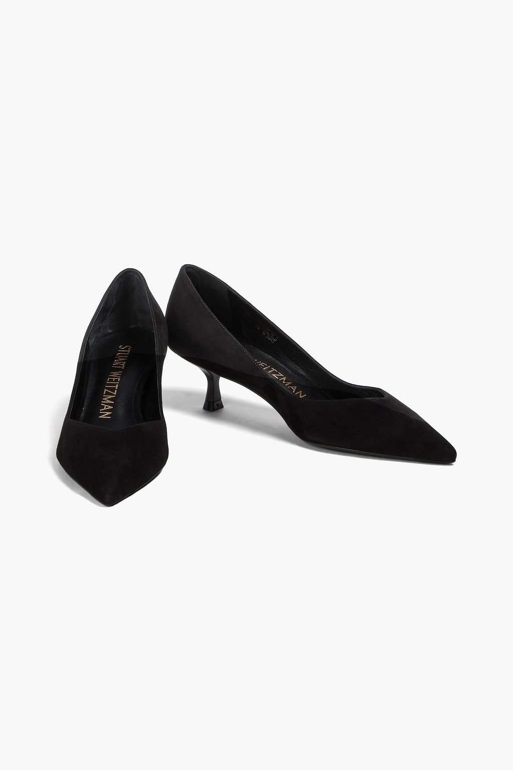 STUART WEITZMAN حذاء بكعب عالٍ من الجلد السويدي 50 "إيفا"