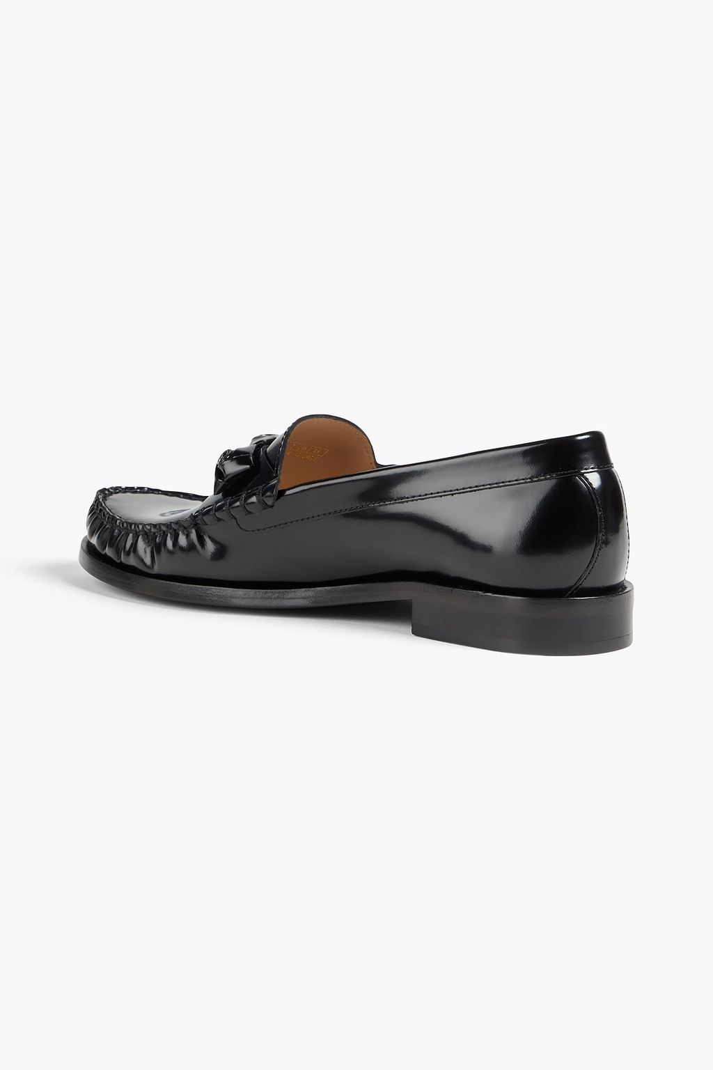 STUART WEITZMAN حذاء لوفر روزي من الجلد اللامع مُزيّن بزخارف الأزهار